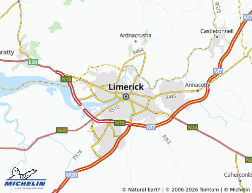 MICHELIN Limerick map - ViaMichelin