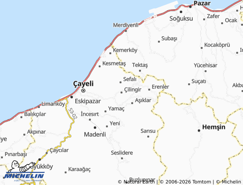 Kaart MICHELIN Çilingir - ViaMichelin