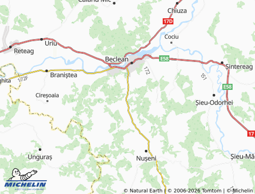 Mappa MICHELIN Rusu De Jos - ViaMichelin