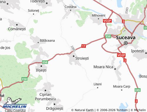 Mappa MICHELIN Stroiești - ViaMichelin