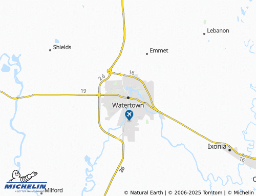 MICHELIN Watertown map - ViaMichelin