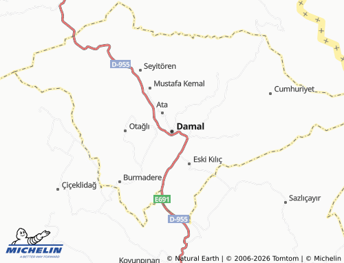 MICHELIN Damal map - ViaMichelin