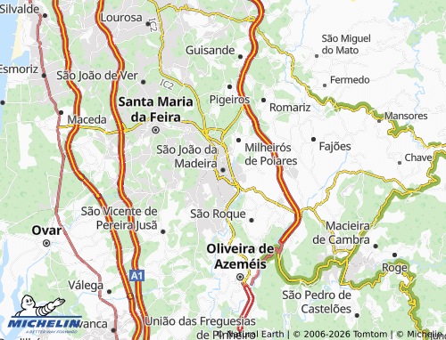 MICHELIN São João da Madeira map - ViaMichelin