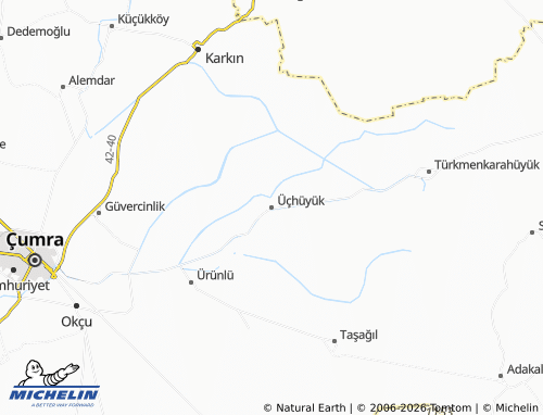 MICHELIN Üçhüyük map - ViaMichelin
