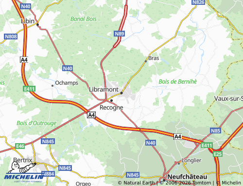 Kaart MICHELIN Libramont-Chevigny - ViaMichelin