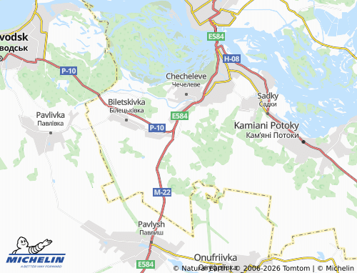 Mapa MICHELIN Pidhirne - ViaMichelin