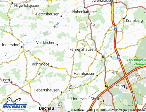 MICHELIN Biberbach map - ViaMichelin