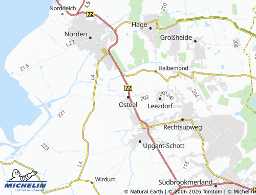 Mapa MICHELIN Osteel - ViaMichelin