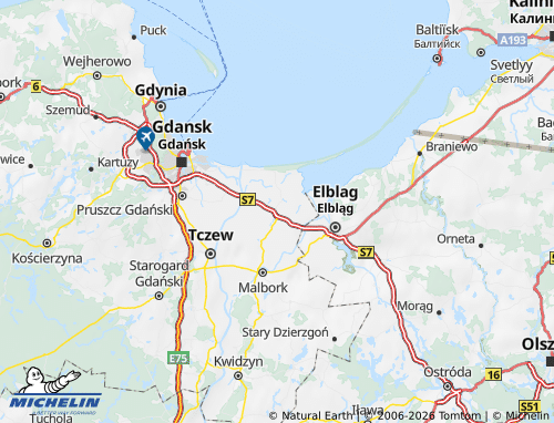 MICHELIN Nowodworski map - ViaMichelin