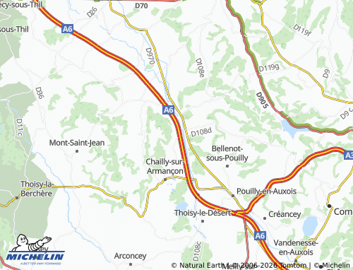 MICHELIN Éguilly map - ViaMichelin