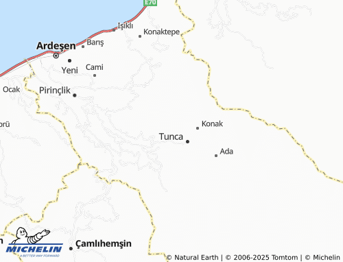 MICHELIN Şenyuva map - ViaMichelin