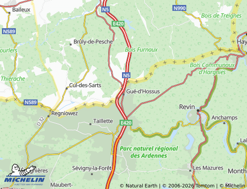 Mapa MICHELIN Gué-d'Hossus - ViaMichelin