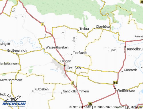 MICHELIN Topfstedt map - ViaMichelin