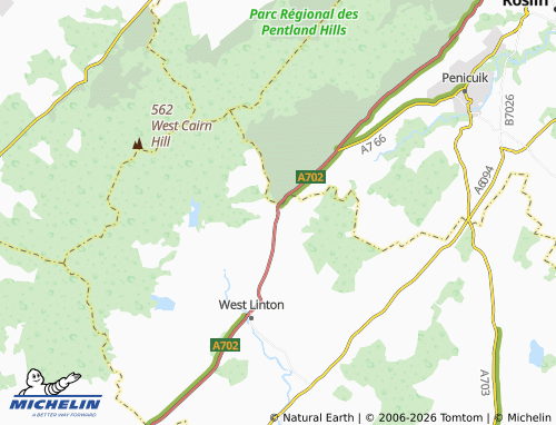 Carte MICHELIN Carlops - ViaMichelin