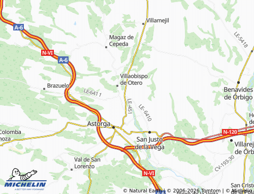 Mappa MICHELIN Sopeña de Carneros - ViaMichelin