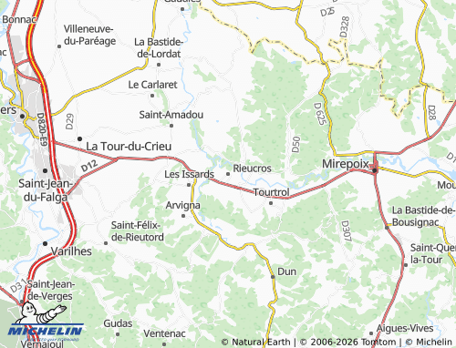Mapa MICHELIN Rieucros - ViaMichelin