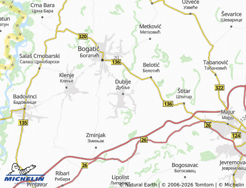 Carte MICHELIN Dublje - ViaMichelin