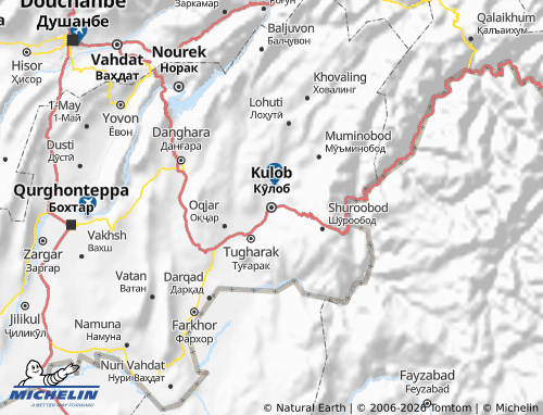 MICHELIN Kulob map - ViaMichelin