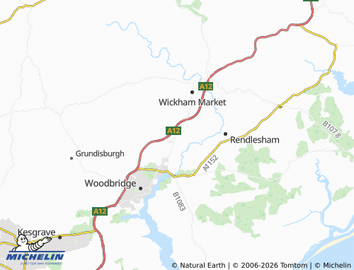 Carte MICHELIN Ufford - ViaMichelin