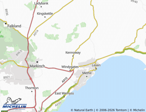 Carte MICHELIN Kennoway - ViaMichelin