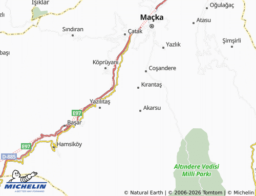 MICHELIN Bakımlı map - ViaMichelin