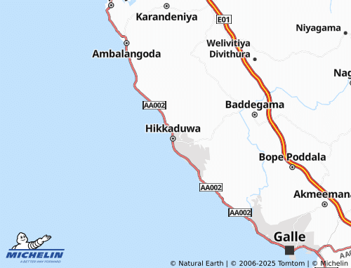 MICHELIN-Landkarte Wellawatta - ViaMichelin