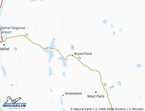 Mappa MICHELIN Bryant Pond - ViaMichelin