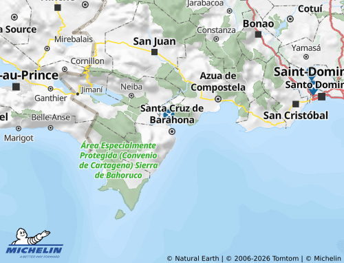 MICHELIN Barahona map - ViaMichelin