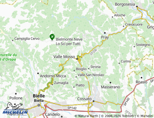 Mapa MICHELIN Valle Mosso - ViaMichelin
