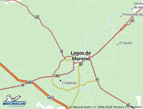 Mappa MICHELIN La Laguna, El Bajío - ViaMichelin