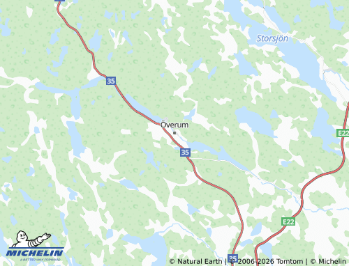 Mapa MICHELIN Överum - ViaMichelin