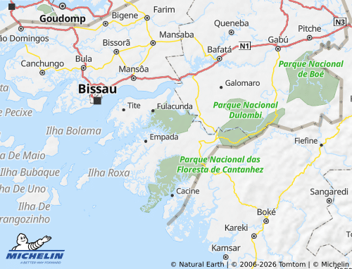 MICHELIN Sul map - ViaMichelin