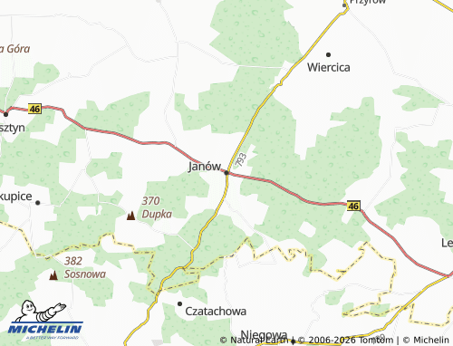 Mappa MICHELIN Janów - ViaMichelin