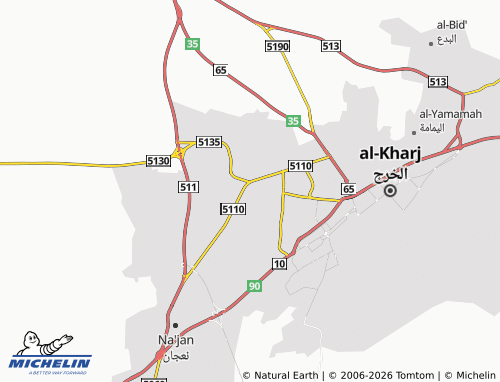 MICHELIN-Landkarte al-Osaylah - ViaMichelin