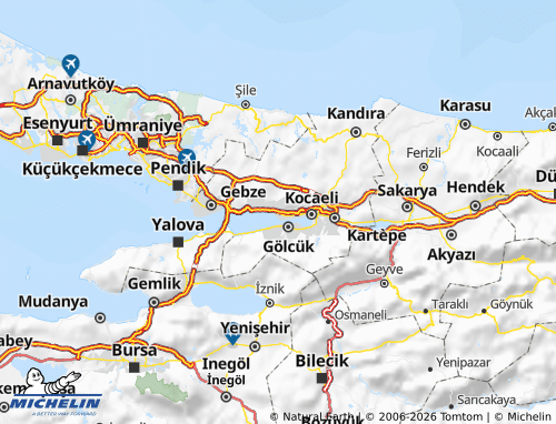 MICHELIN Körfez map - ViaMichelin