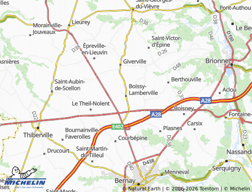 MICHELIN Boissy-Lamberville map - ViaMichelin