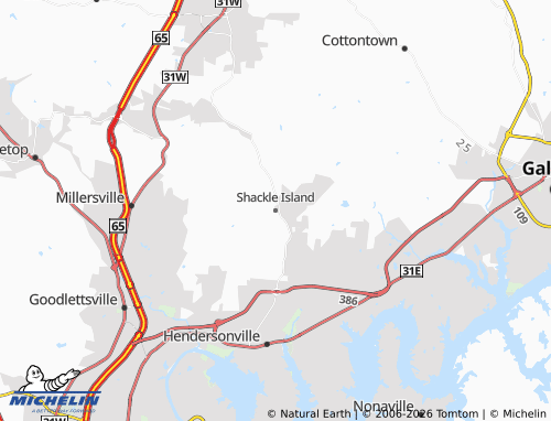 Mapa MICHELIN Shackle Island - ViaMichelin