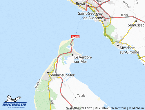 Carte MICHELIN Le Verdon-sur-Mer - ViaMichelin