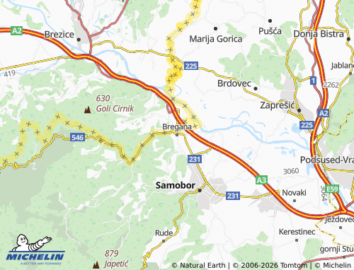 Carte MICHELIN Bregana - ViaMichelin