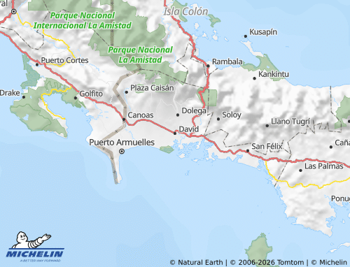 Mapa MICHELIN Chiriquí - ViaMichelin
