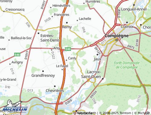MICHELIN Jonquières map - ViaMichelin