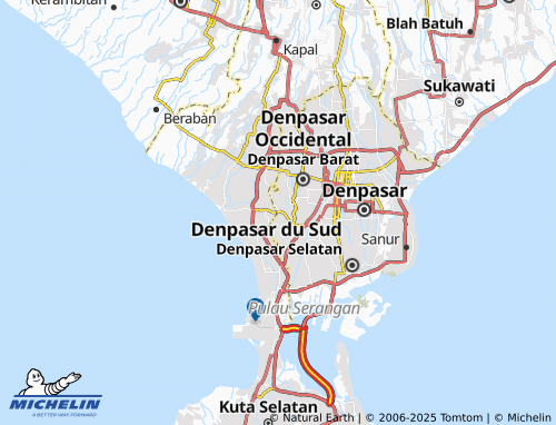 Carte MICHELIN Padangsambian Klod - ViaMichelin