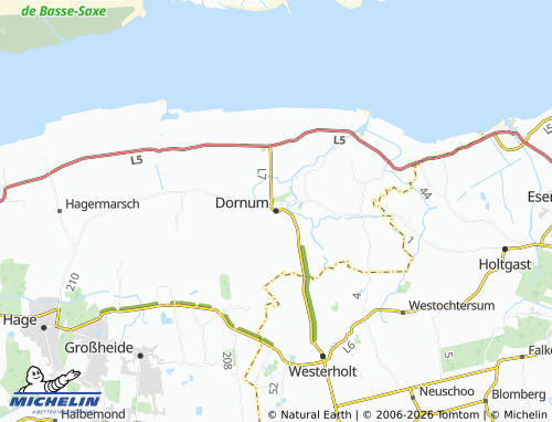 MICHELIN Dornum map - ViaMichelin