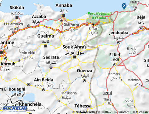 MICHELIN Souk Ahras map - ViaMichelin