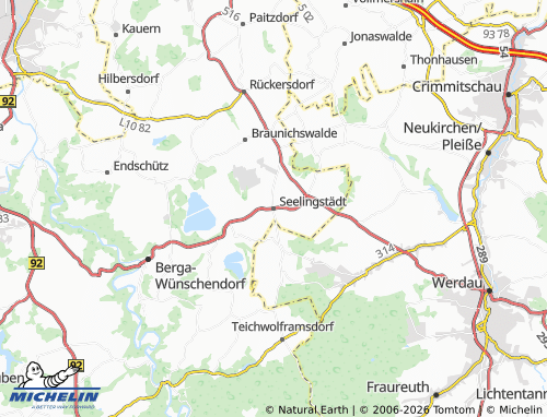 MICHELIN Seelingstädt map - ViaMichelin