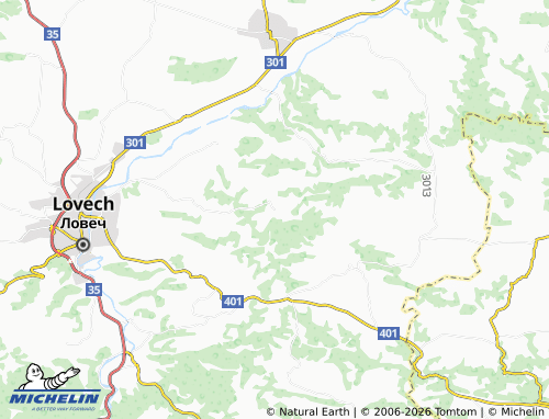 MICHELIN Gostinya map - ViaMichelin