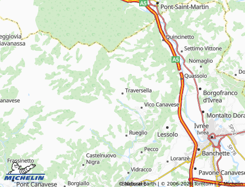 Mapa MICHELIN Traversella - ViaMichelin