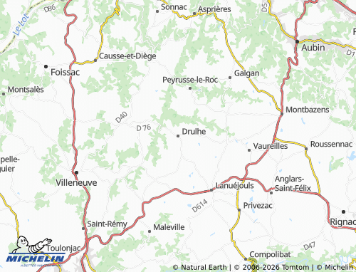 Mappa MICHELIN Drulhe - ViaMichelin