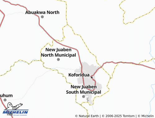 MICHELIN Oyoko map - ViaMichelin