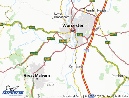 Carte MICHELIN Powick - ViaMichelin